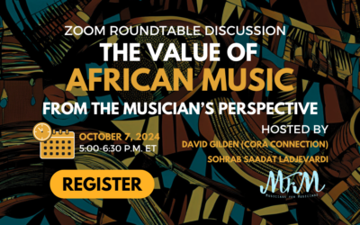 MFM ZOOM Roundtable Discussion #2: the Value of African Music